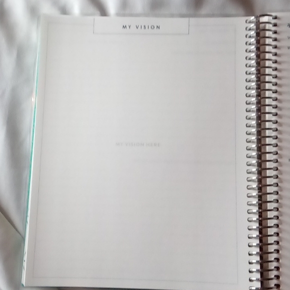 Erin Condren Prompted Coiled Vision Journal - Metallic Platinum - Picture 2 of 3